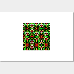 Poinsettia Pattern Posters and Art